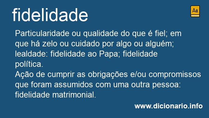 Significado de fidelidade