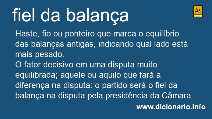 Significado de fiel da balana