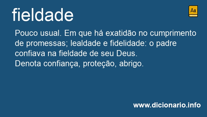 Significado de fieldade
