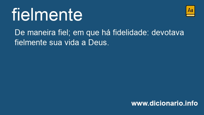 Significado de fielmente
