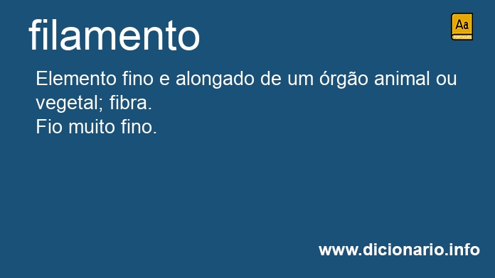 Significado de filamentos