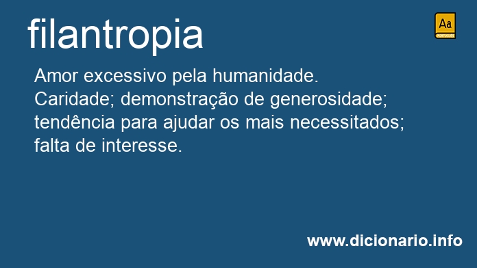 Significado de filantropia