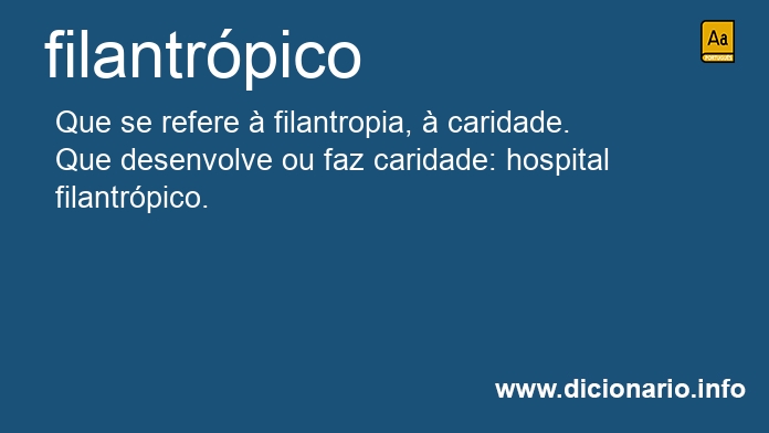 Significado de filantrpica