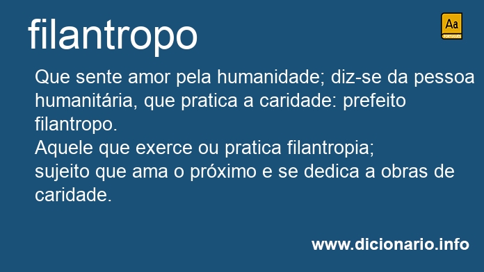 Significado de filantropo