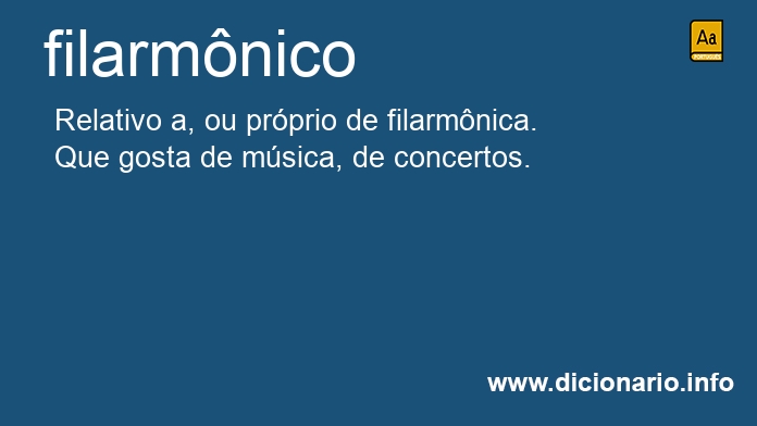 Significado de filarmnico