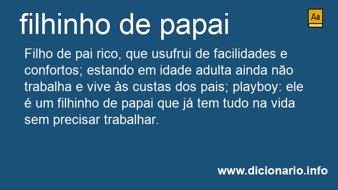 Significado de filhinho de papai