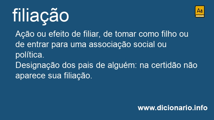 Significado de filiao