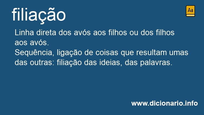 Significado de filiaes