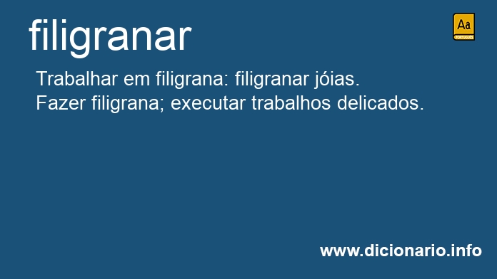 Significado de filigranar