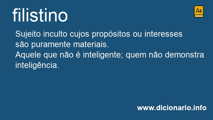 Significado de filistinos