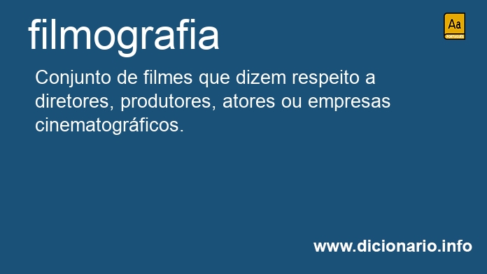 Significado de filmografia