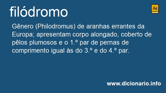 Significado de fildromo