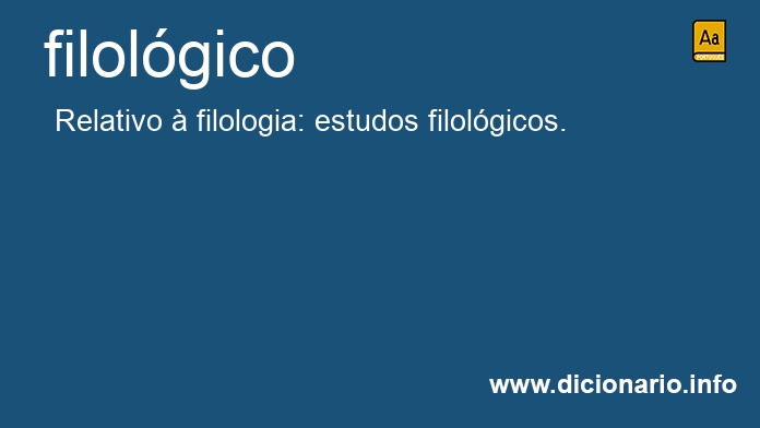 Significado de filolgica