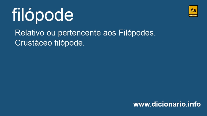 Significado de filpode