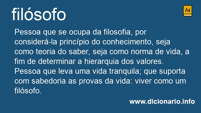 Significado de filsofa