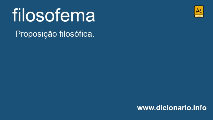 Significado de filosofema