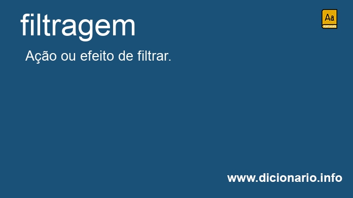 Significado de filtragem