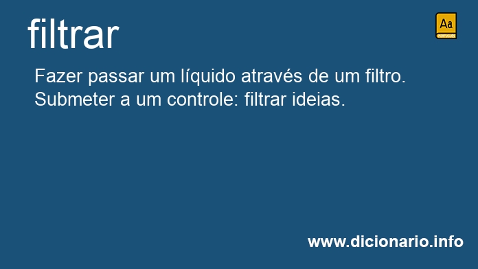 Significado de filtrai