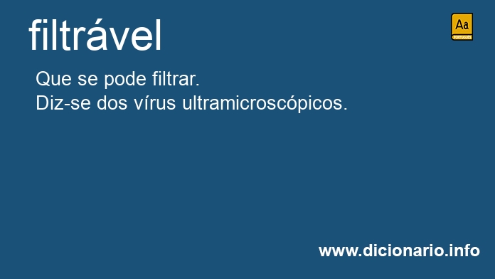 Significado de filtrvel