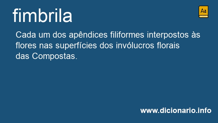 Significado de fimbrila