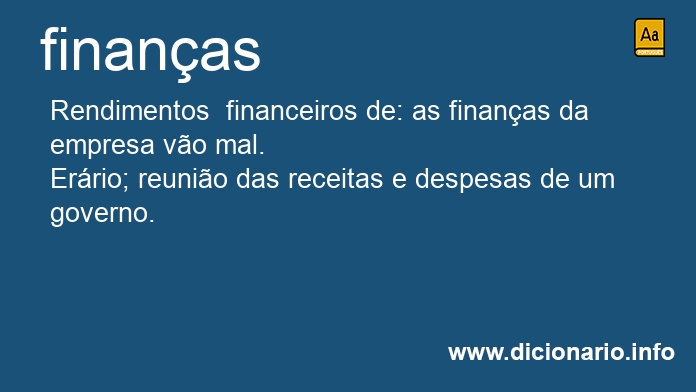 Significado de finanas