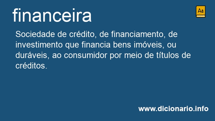 Significado de financeira