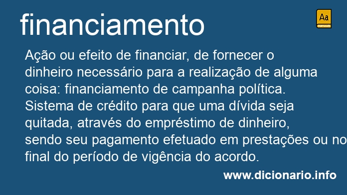 Significado de financiamento