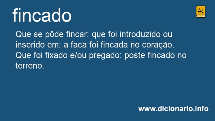 Significado de fincado