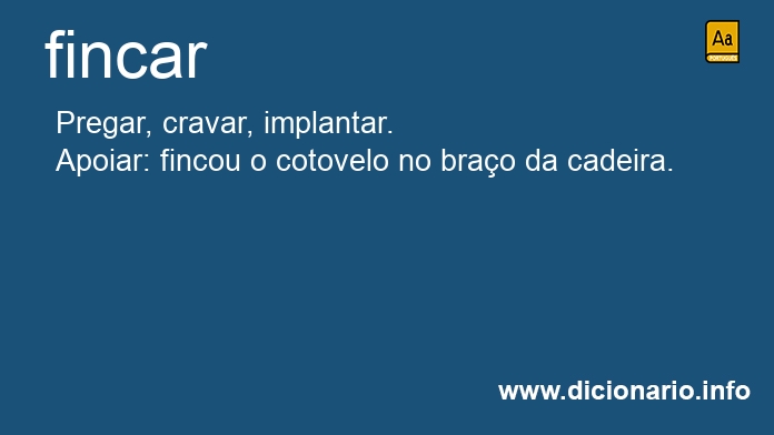 Significado de fincar