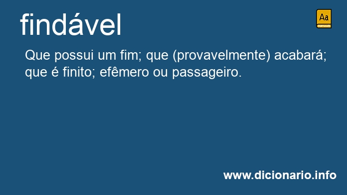 Significado de findvel