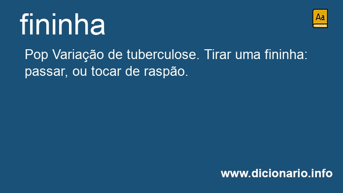 Significado de fininha