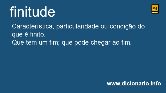 Significado de finitude