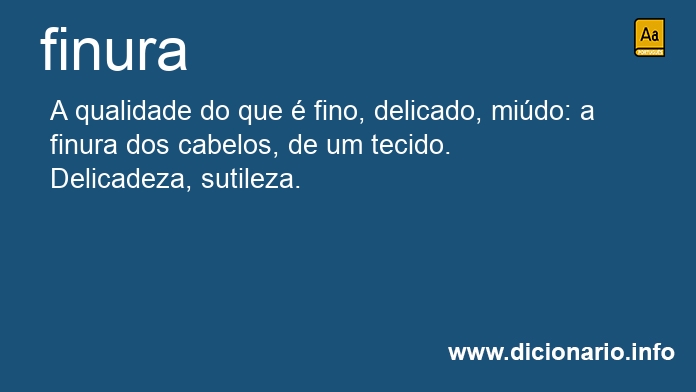 Significado de finuras
