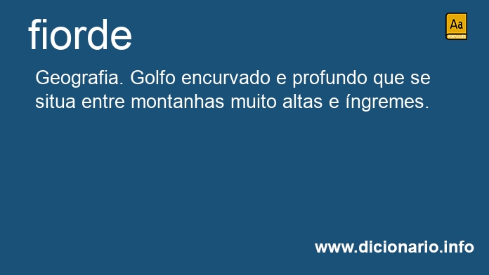 Significado de fiordes