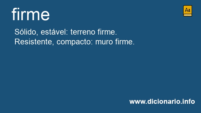 Significado de firme