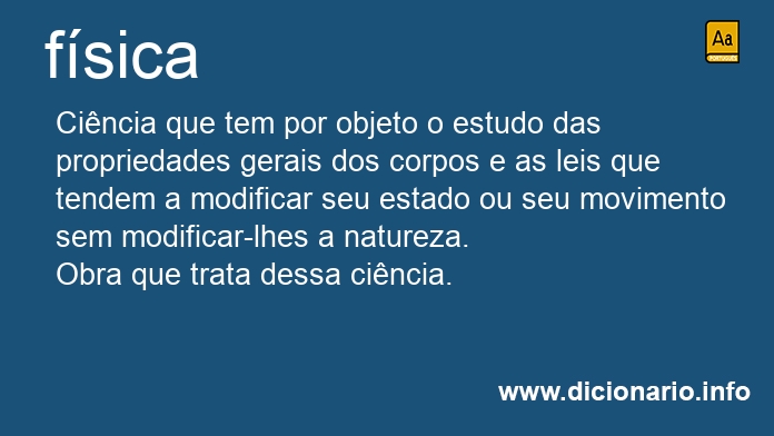 Significado de fsicas