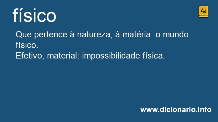 Significado de fsico