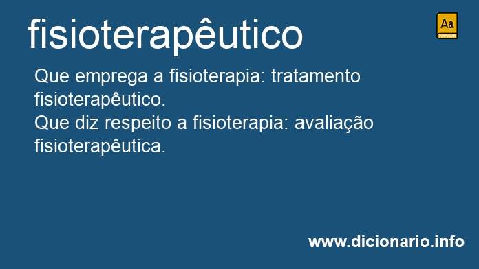 Significado de fisioteraputicos