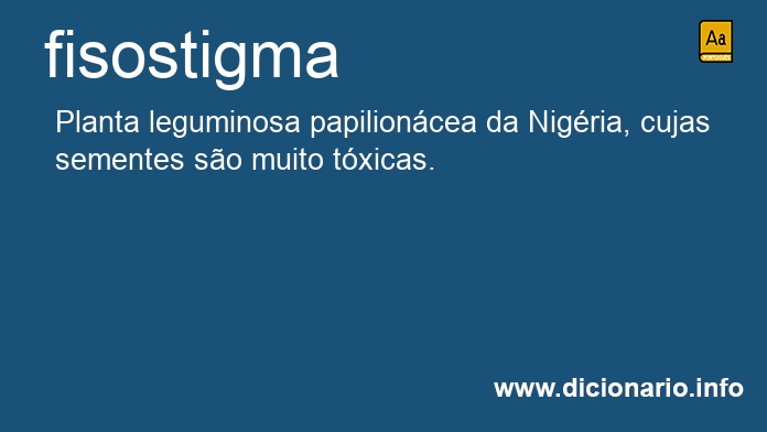 Significado de fisostigma