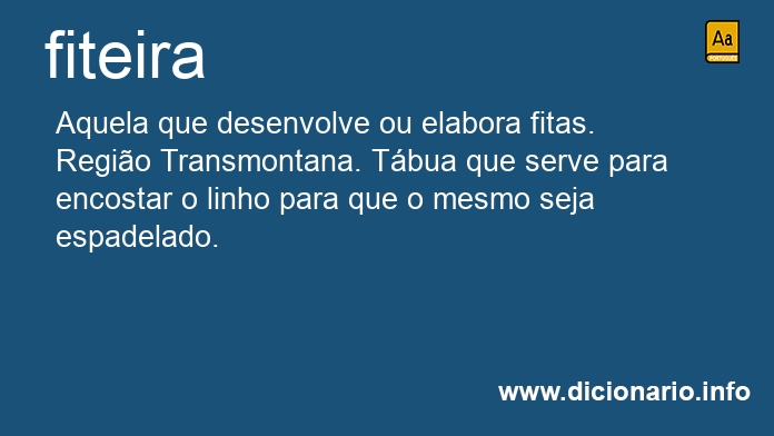 Significado de fiteira