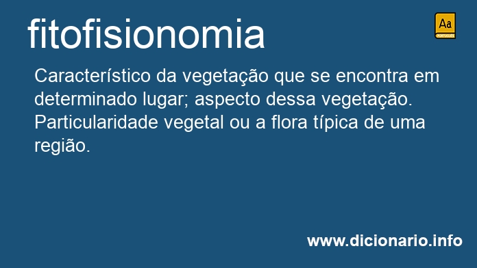 Significado de fitofisionomias