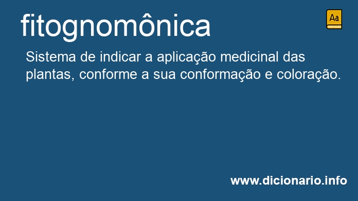 Significado de fitognomnica