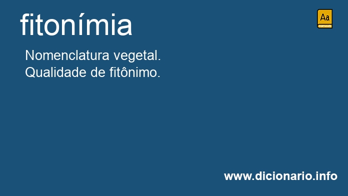 Significado de fitonmia