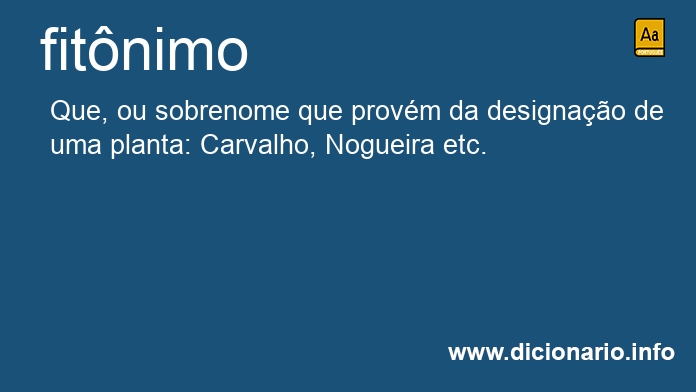 Significado de fitnimo