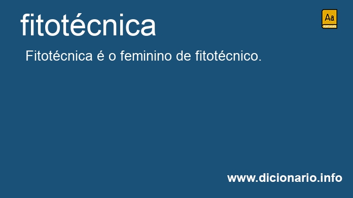 Significado de fitotcnica