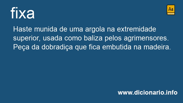 Significado de fixa