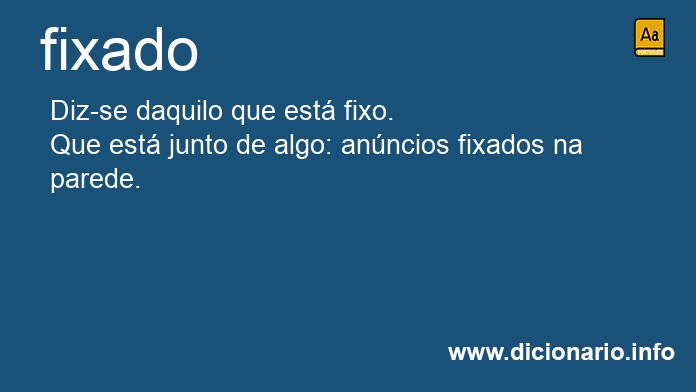 Significado de fixada