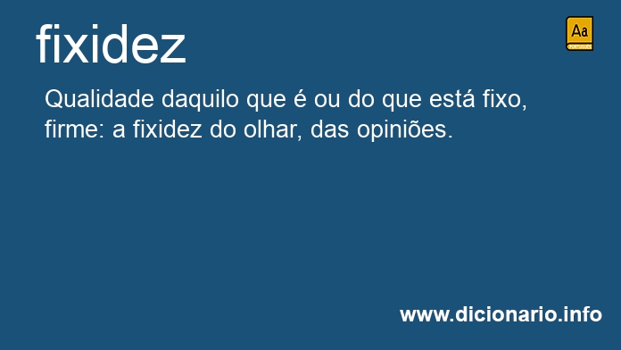 Significado de fixidez