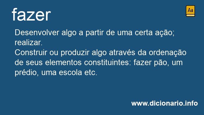 Significado de fizer