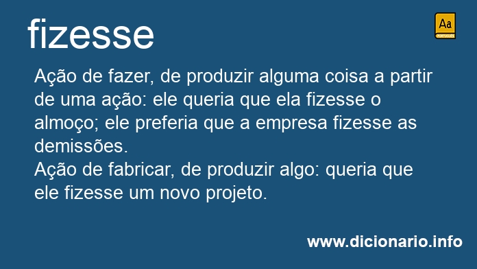 Significado de fizesse